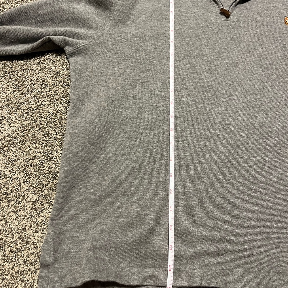 Polo Ralph Lauren Gray Quarter-Zip Estate Rib Pullover - Picture 7 of 8
